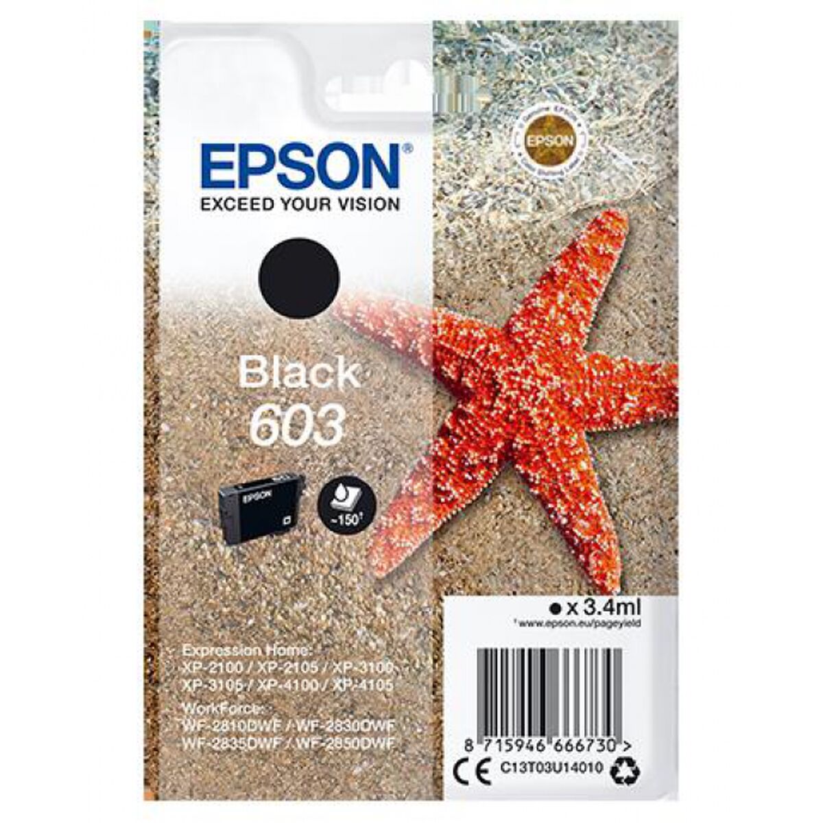 Original Bläckpatron Epson 603 Svart
