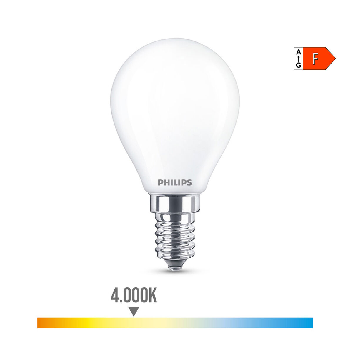 LED-lampa Philips F 40 W 4,3 W E14 470 lm 4,5 x 8,2 cm (4000 K) - 7