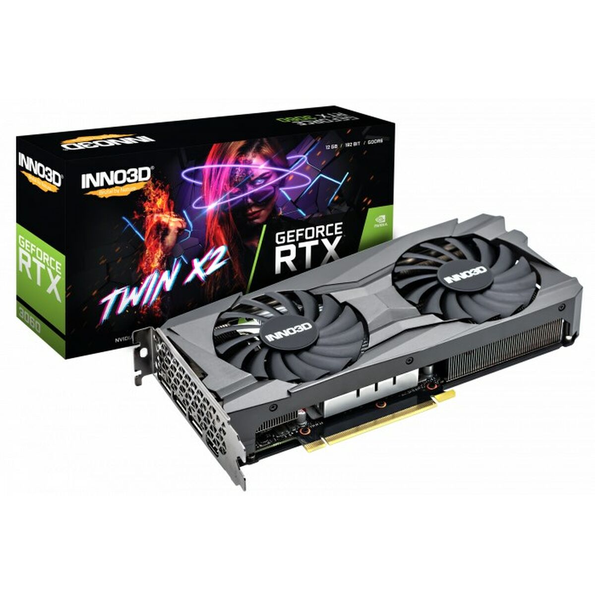 Grafikkort INNO3D N30602-12D6-119032AH GeForce RTX 3060 12 GB GDDR6 - 2