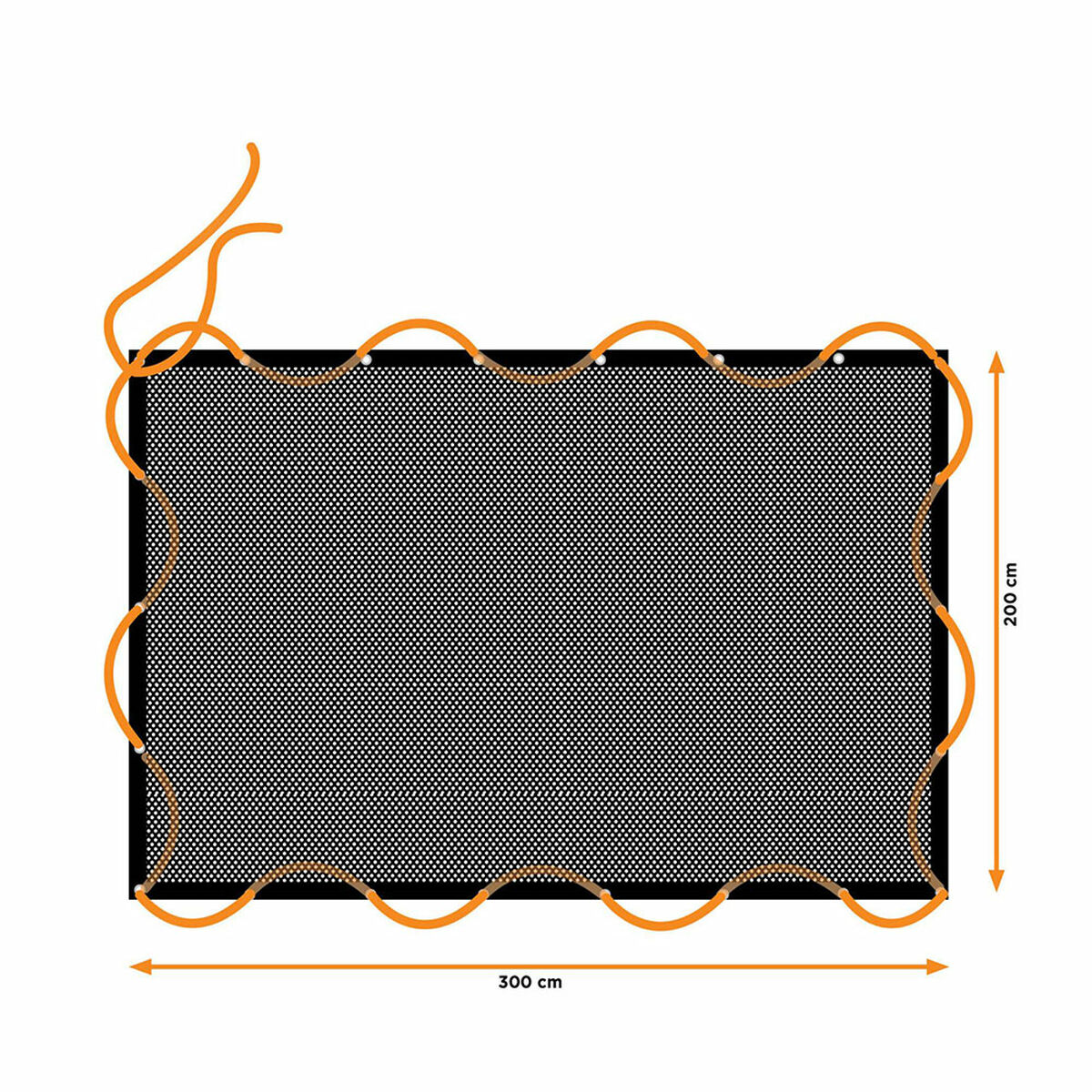 Bogseringsnät Black & Decker 2 x 3 m Plast - 2