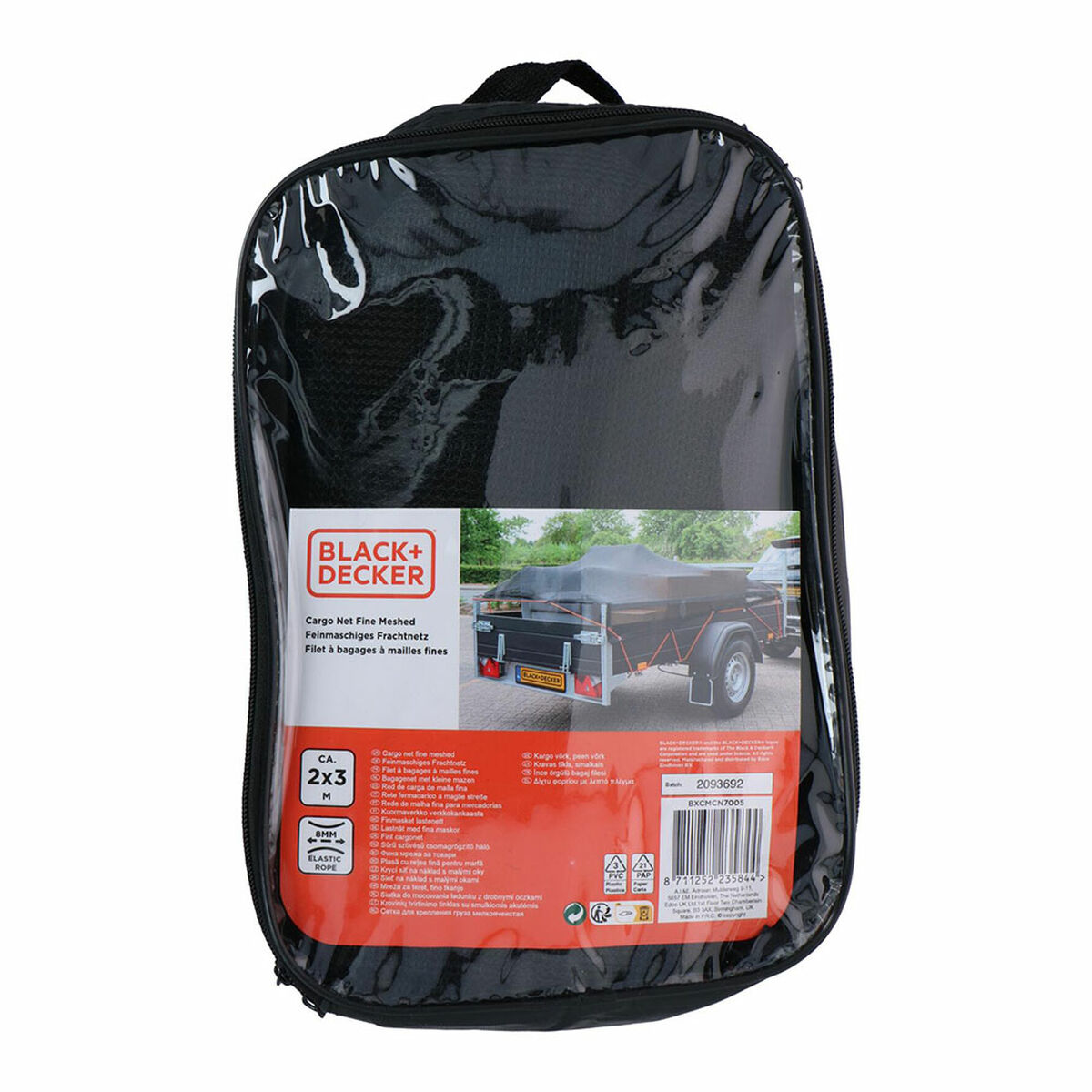Bogseringsnät Black & Decker 2 x 3 m Plast