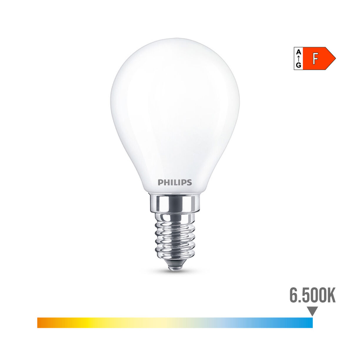 LED-lampa Philips F 4,3 W E14 470 lm 4,5 x 8,2 cm (6500 K) - 6