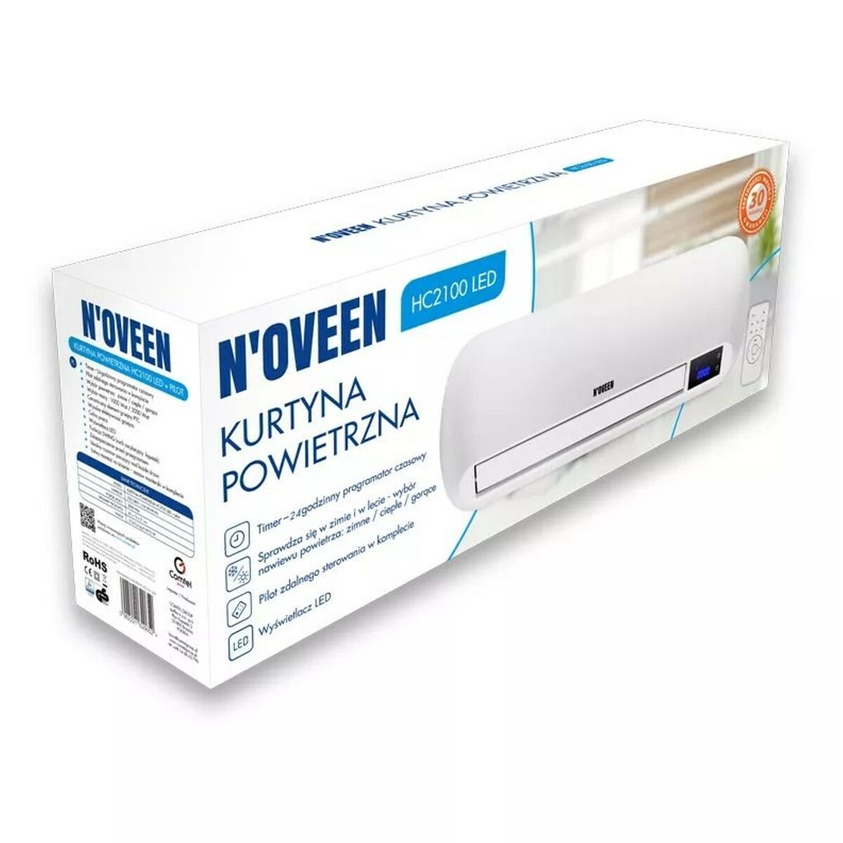 Konvektionselement N'oveen HC2100 Vit 2000 W - 4
