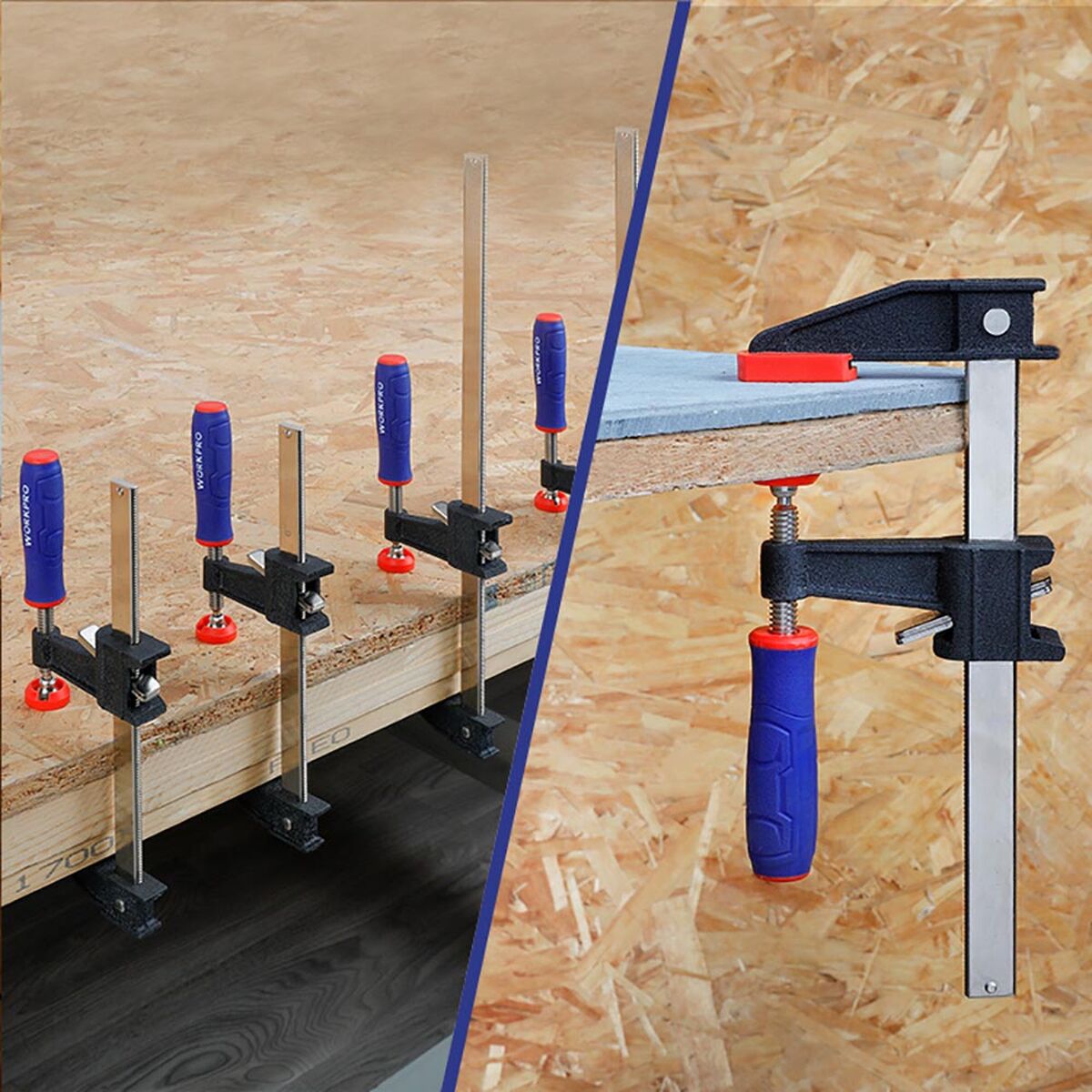 Tryckningsklämma Workpro Stål - 3