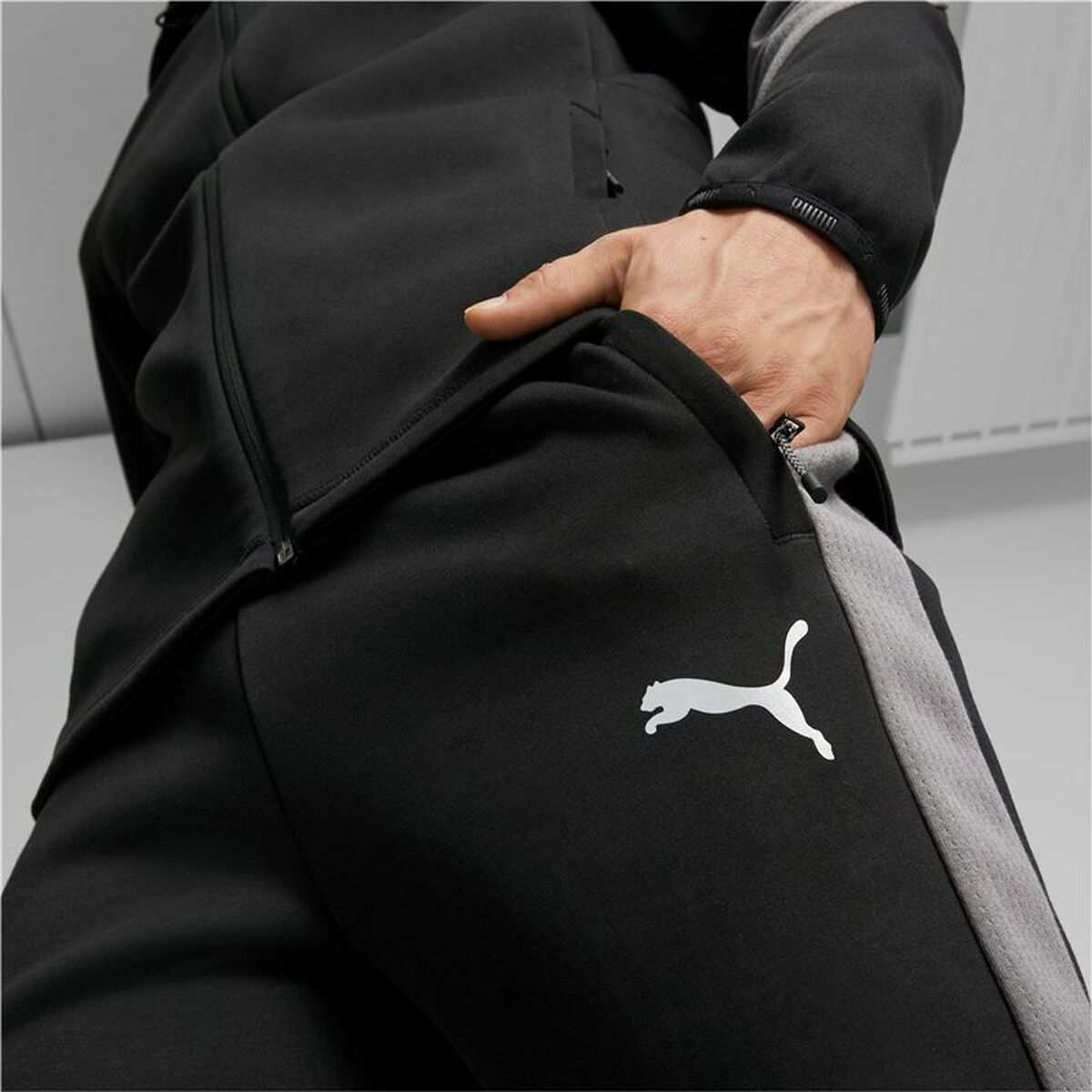 Långa träningsbyxor Puma Evostripe Svart - 4
