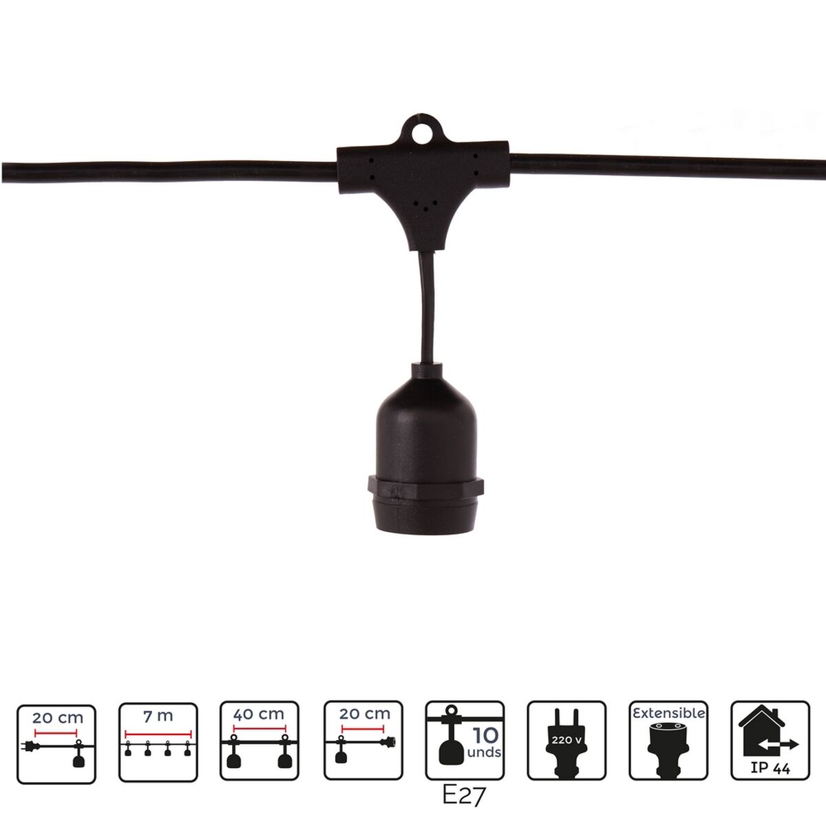 LED-krans Cottage E27 22 x 18 x 12 cm - 5
