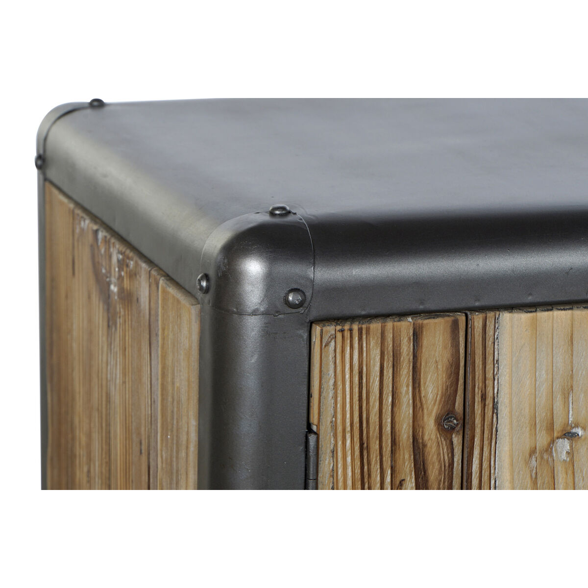 Skänk DKD Home Decor 144 x 45 x 75 cm Gran Naturell Metall Ljusgrå - 5