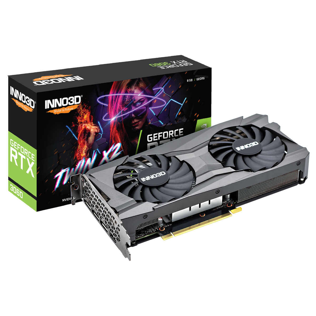 Grafikkort INNO3D GeForce RTX 3060 Twin X2 8 GB GDDR6 - 2