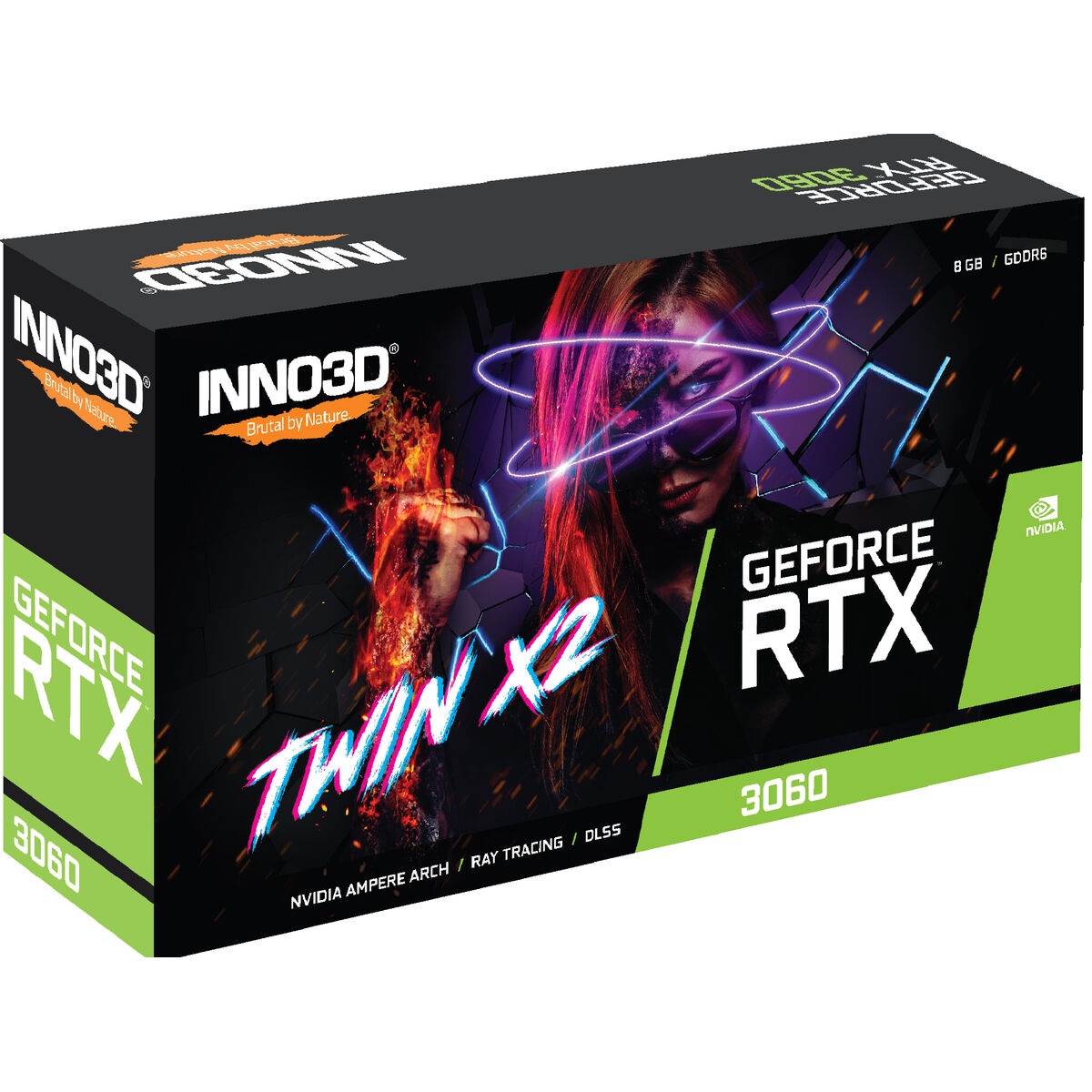 Grafikkort INNO3D GeForce RTX 3060 Twin X2 8 GB GDDR6 - 5