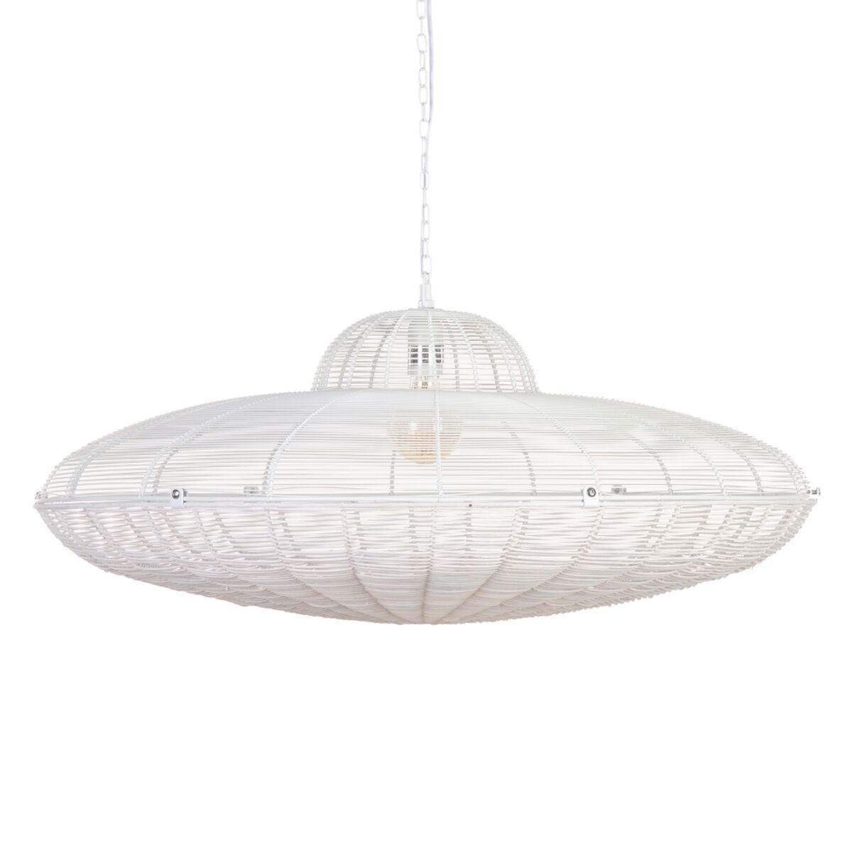 Taklampa Metall Vit 80 x 80 cm