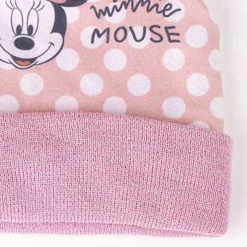 Mössor och handskar Minnie Mouse Ljusrosa 2 Delar