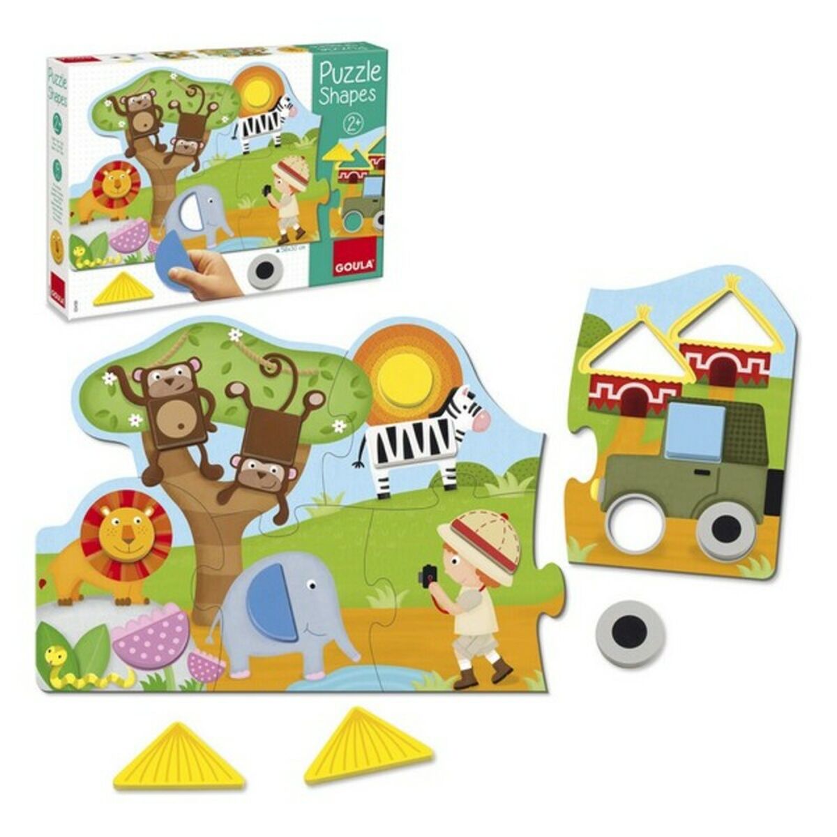 Barnpussel i trä Goula Goula Safari Trä (19 pcs) - 4
