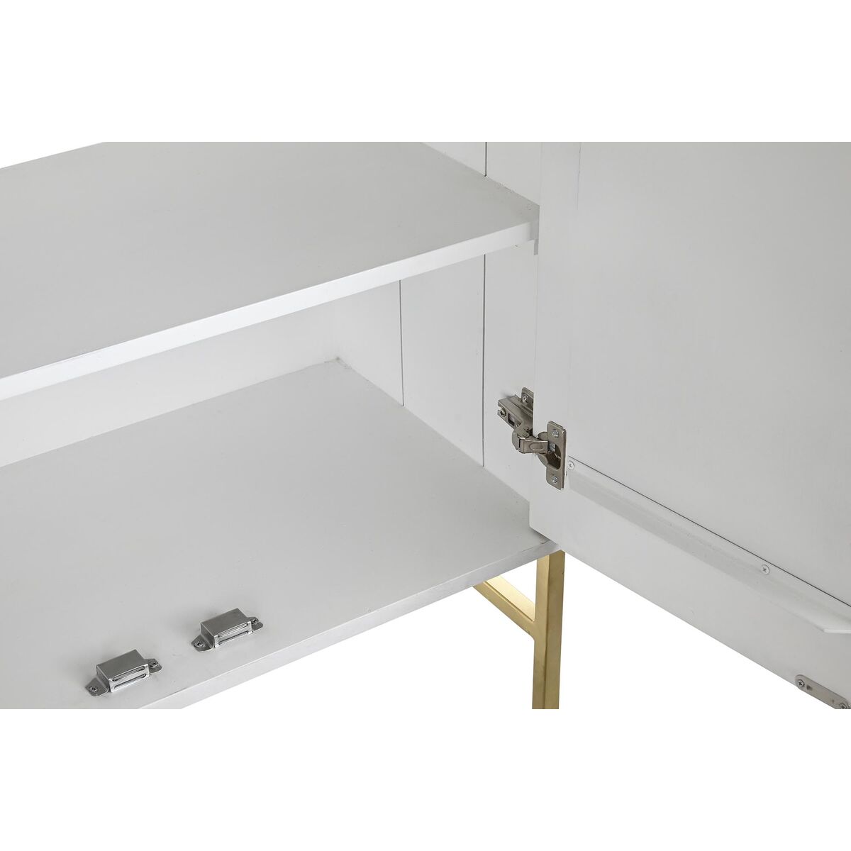 Skänk DKD Home Decor Vit Mässing Mangoträ 157 x 43 x 84 cm 153 x 43 x 84 cm Romb - 15