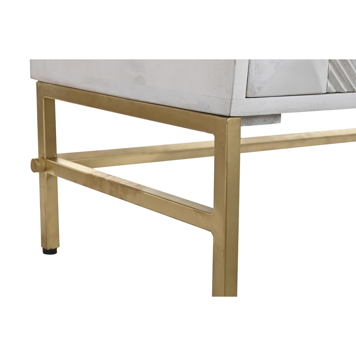 Skänk DKD Home Decor Vit Mässing Mangoträ 157 x 43 x 84 cm 153 x 43 x 84 cm Romb - 3