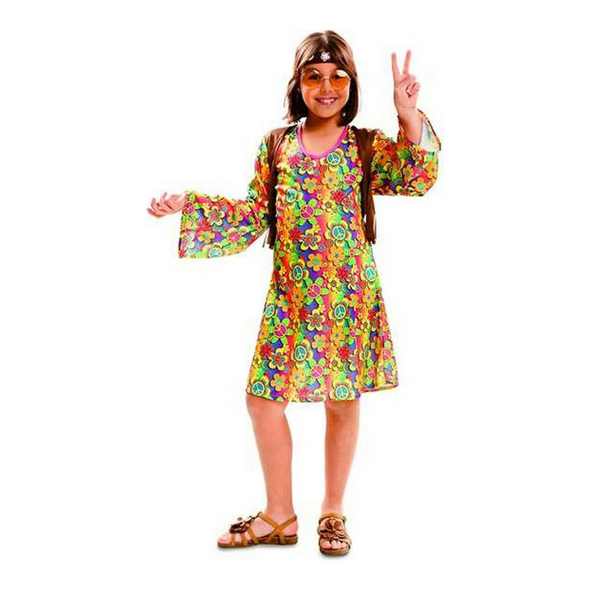 Maskeraddräkt för barn My Other Me Hippie - 4