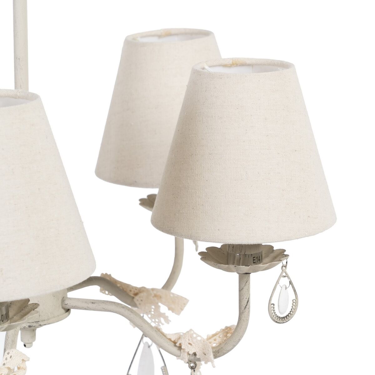 Taklampa 51 x 50 x 96 cm Metall Beige-brun (taupe) Ø 15 cm Klassiskt - 4