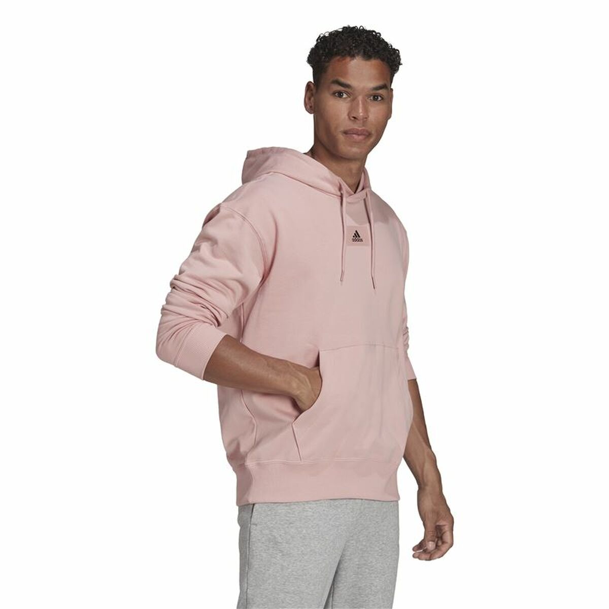Tröja med huva Herr Adidas Essentials Rosa - 4