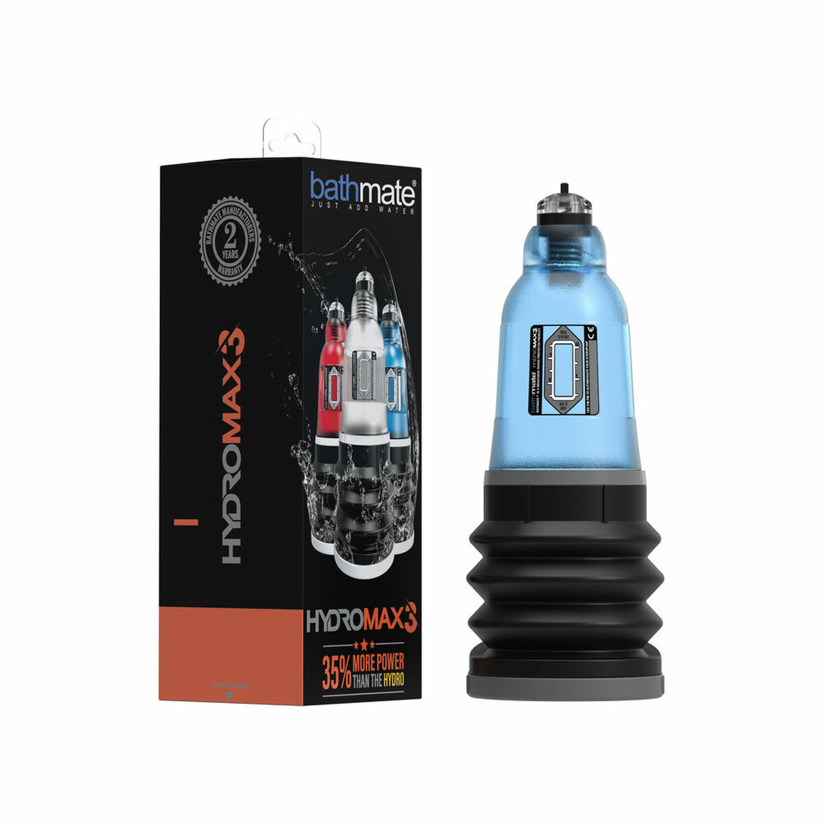 Hydromax3 Penispump Bathmate Röd/Svart - 2