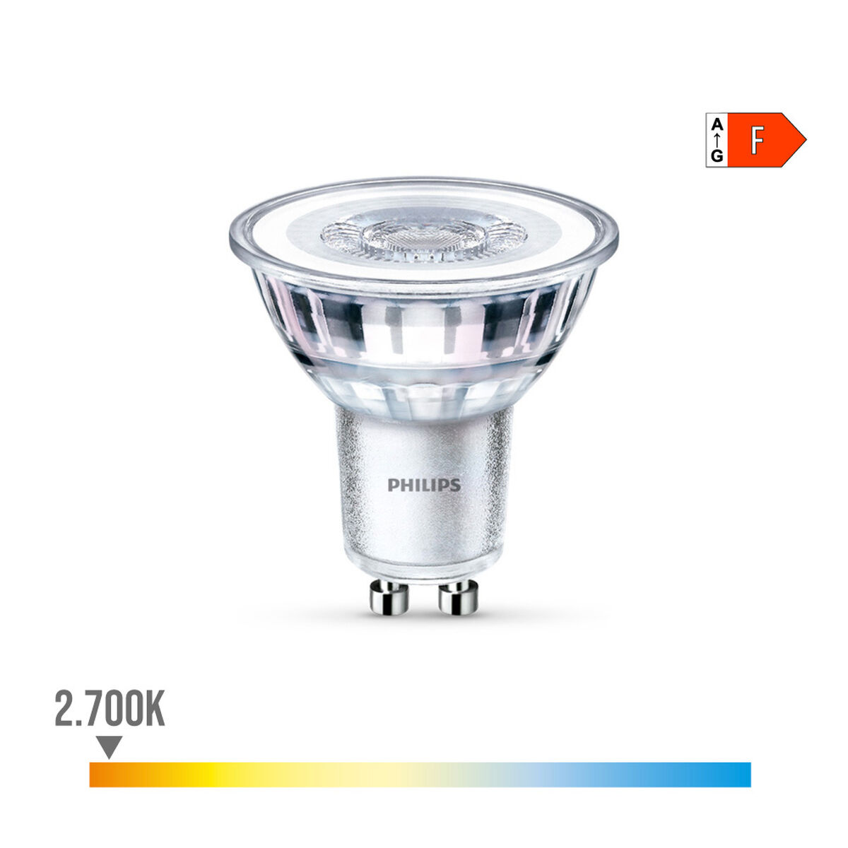 LED-lampa Philips F 4,6 W GU10 390 lm 5 x 5,4 cm (2700 K) - 6