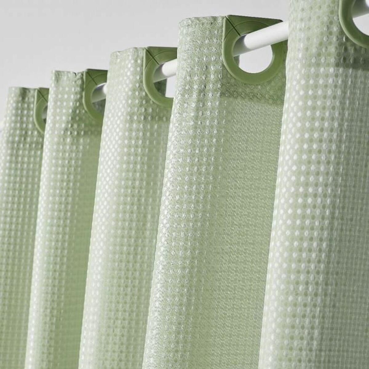 Duschdraperi TODAY Grön Vert Polyester 180 x 200 cm (12 antal) - 2