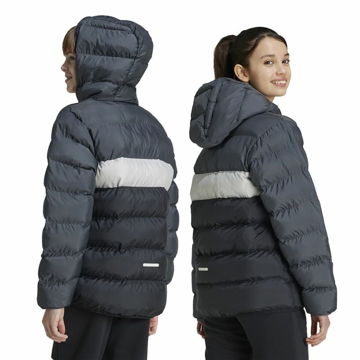 Sportjacka, Barn Adidas Cazadora Synthetic Down Infantil Svart Grå - 3