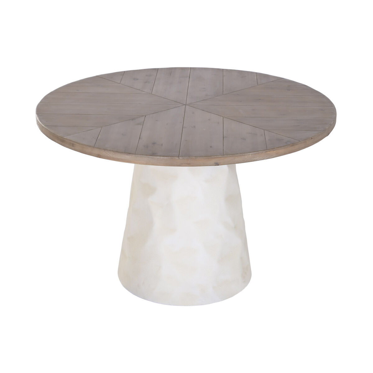 Matsalsbord Home ESPRIT Vit Brun Trä Metall 120 x 120 x 76 cm