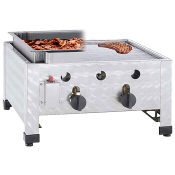 Gas Combi Bordsgrill - 2 brännare