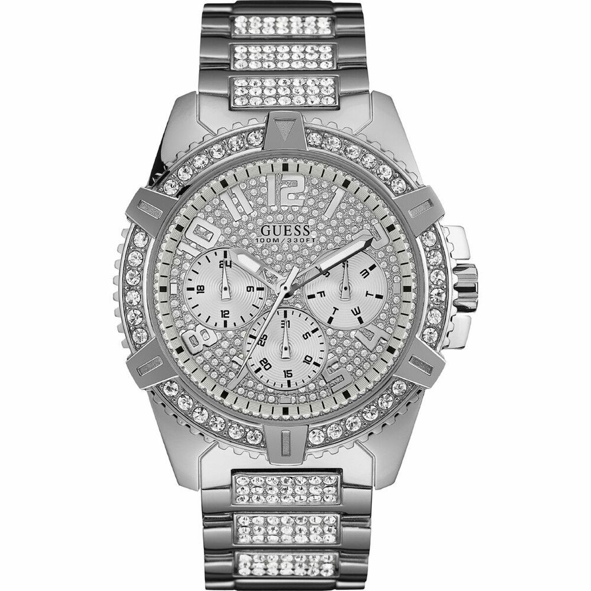 Herrklocka Guess W0799G1 Silvrig (Ø 48 mm)