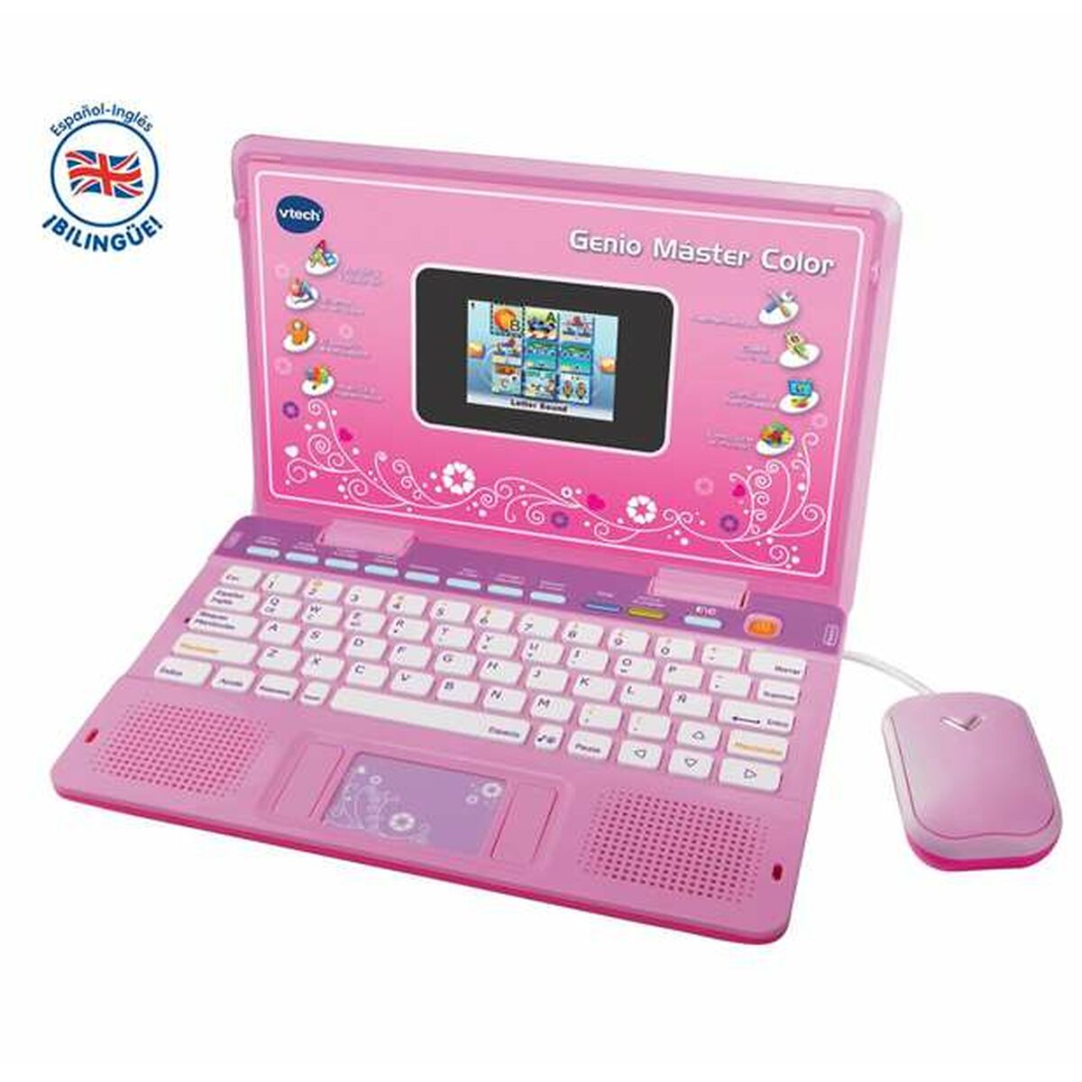 Leksaksdator Vtech Genio Master Color ES-EN 18 x 27 x 4 cm Rosa - 2