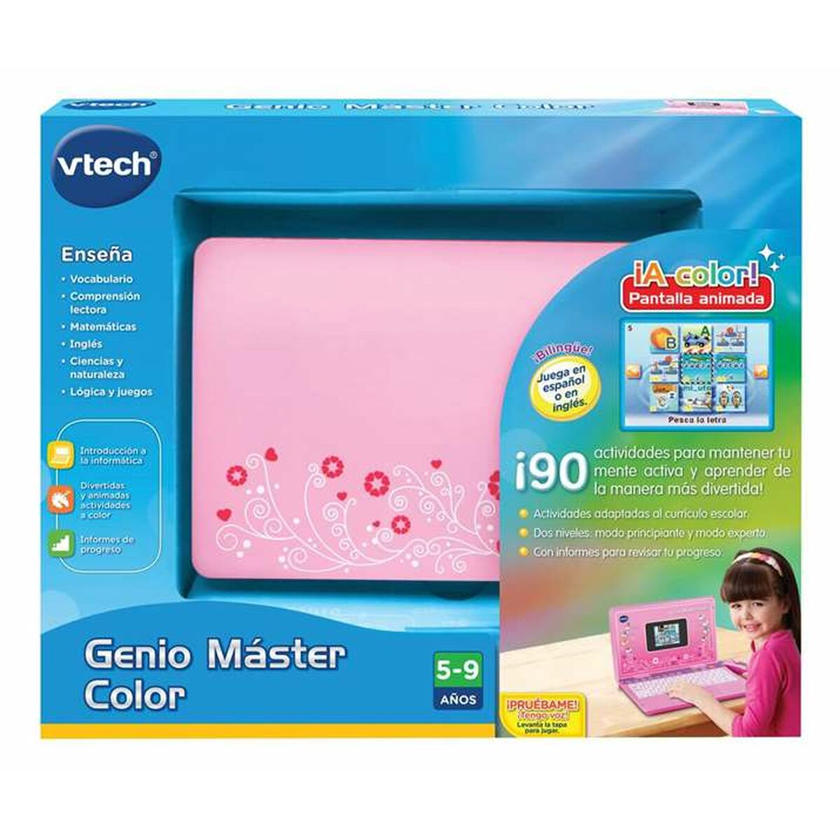 Leksaksdator Vtech Genio Master Color ES-EN 18 x 27 x 4 cm Rosa - 5