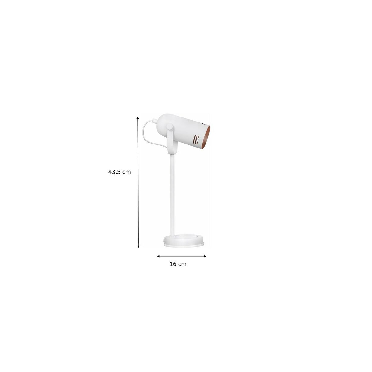 Bordslampa Activejet AJE-NICOLE White Vit Metall Plast - 2