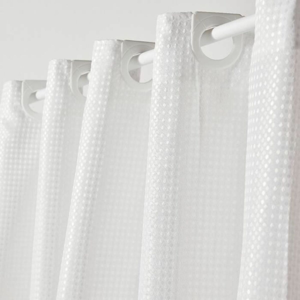 Duschdraperi TODAY Vit Polyester 180 x 200 cm (12 antal) - 2