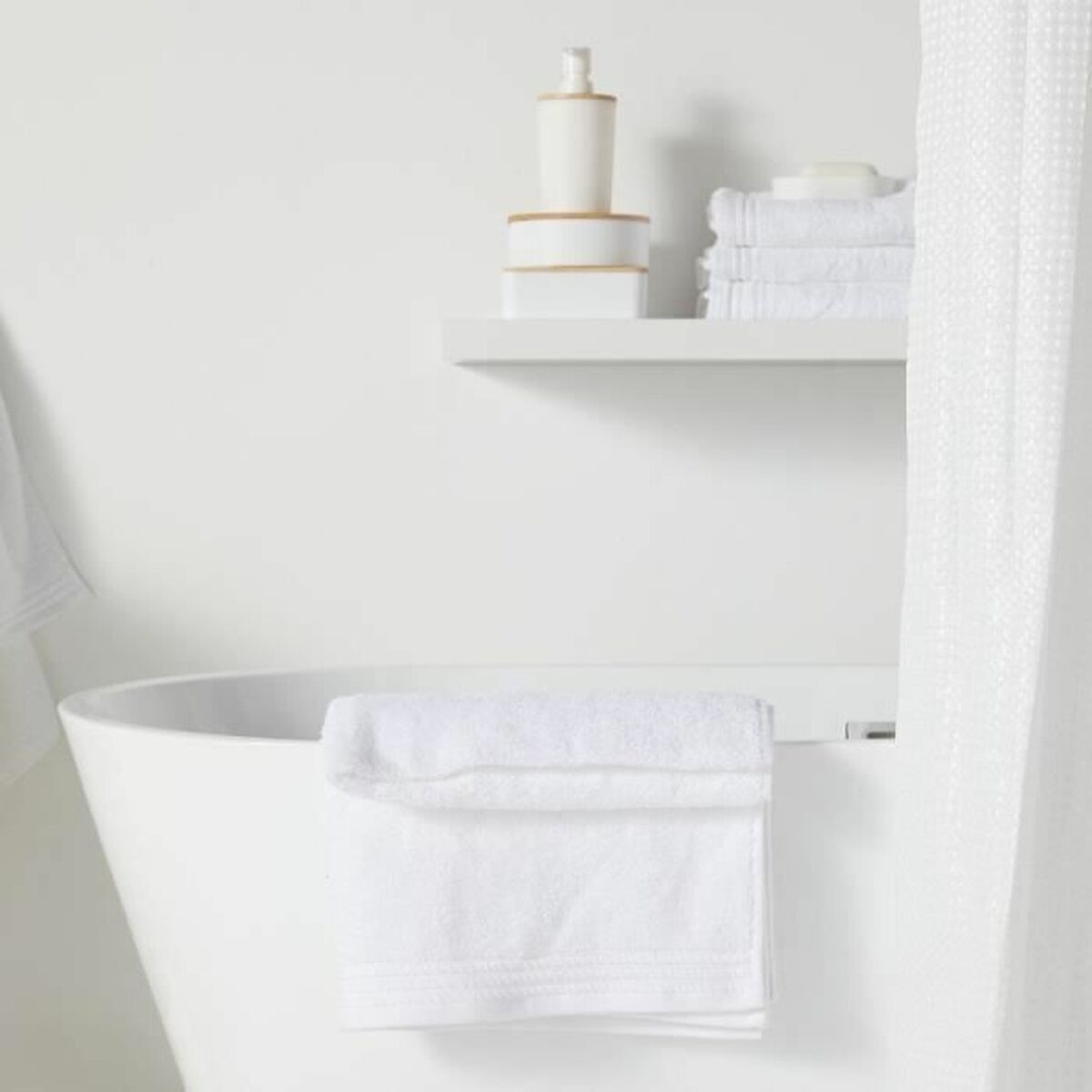 Duschdraperi TODAY Vit Polyester 180 x 200 cm (12 antal) - 3