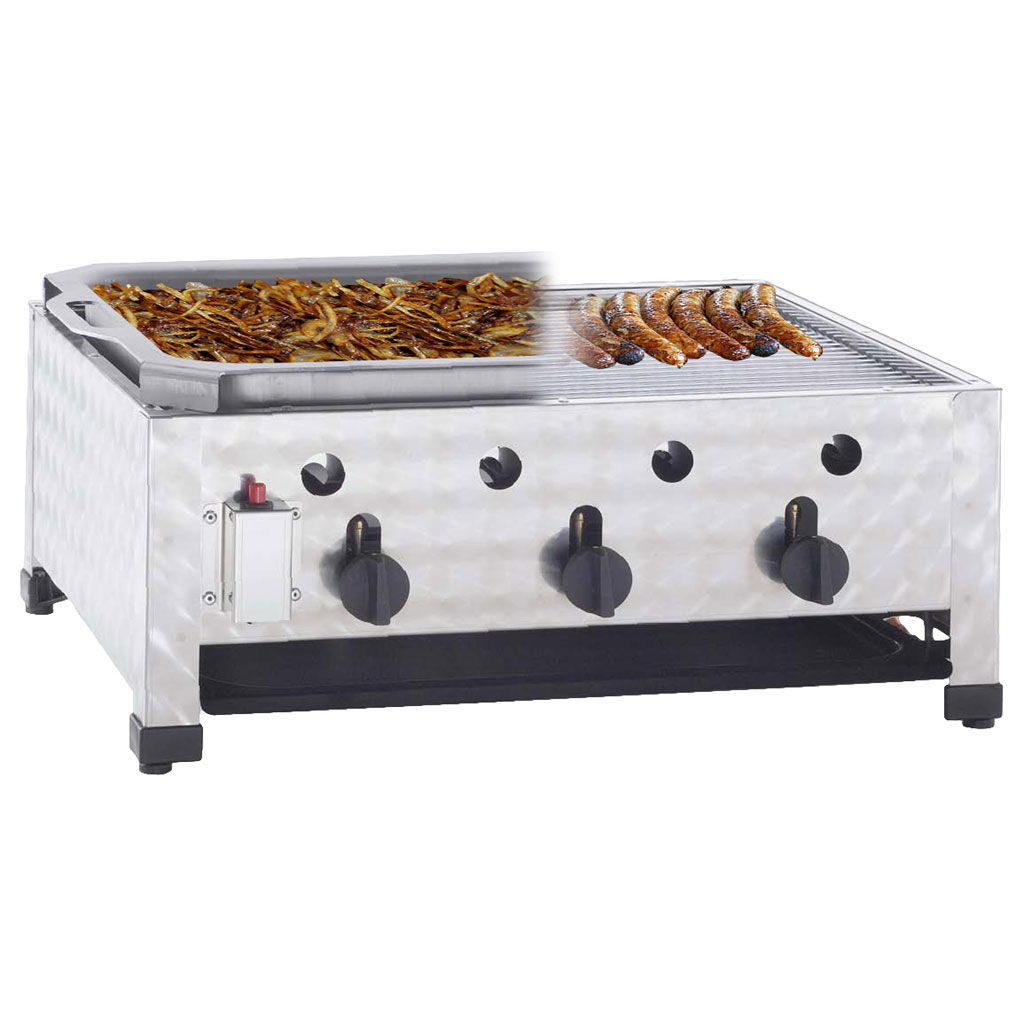 Gas Combi Bordsgrill - 3 brännare