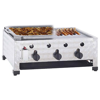Gas Combi Bordsgrill - 3 brännare