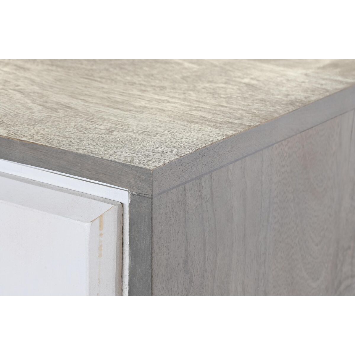 Skänk DKD Home Decor Vit Grå Gyllene Metall Mangoträ 152 x 43 x 84 cm - 3