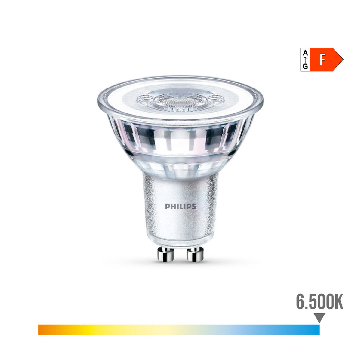 Dikroisk LED-lampa Philips F 4,6 W 50 W GU10 390 lm 5 x 5,4 cm (6500 K) - 7