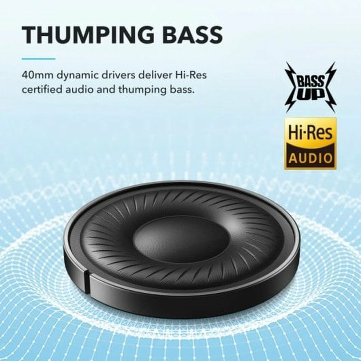 Diademhörlurar Soundcore Blå - 3