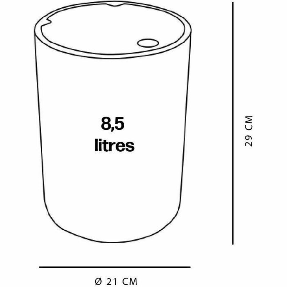 Papperskorg TODAY UTILITY Svart 8,5 L 21 x 29 cm - 3
