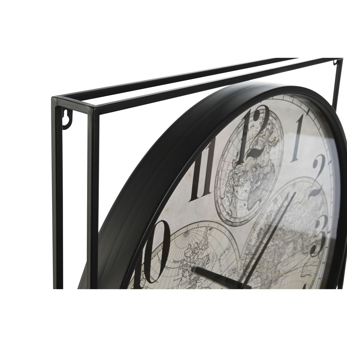 Väggklocka Home ESPRIT Vit Svart Metall Trä MDF 62 x 6 x 65 cm (2 antal) - 5