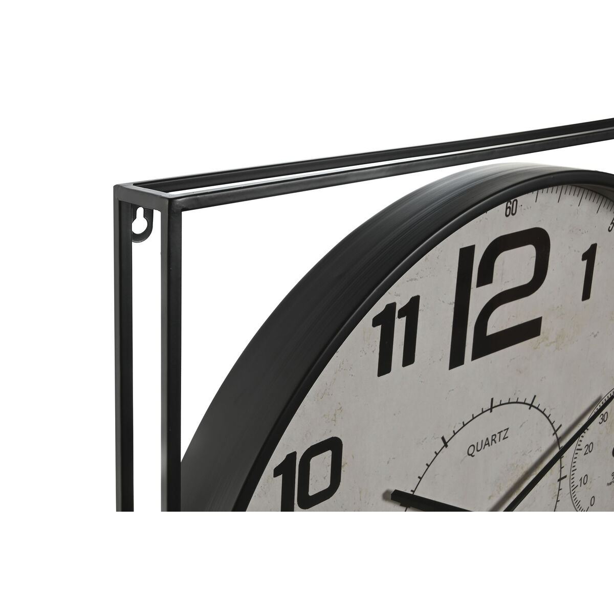 Väggklocka Home ESPRIT Vit Svart Metall Trä MDF 62 x 6 x 65 cm (2 antal) - 3