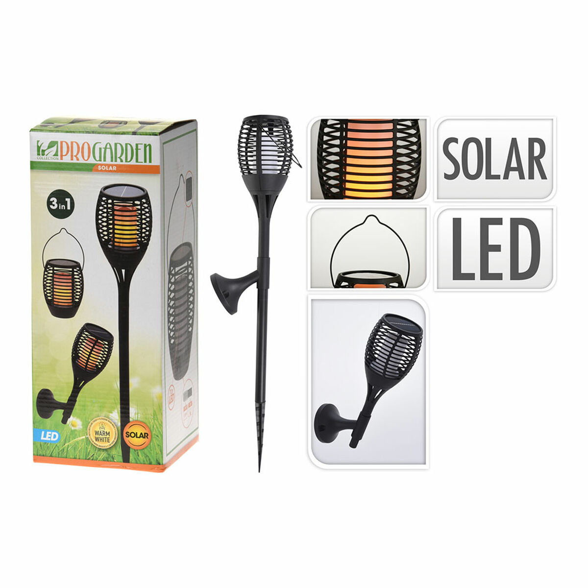 Solcellsdriven trädgårdspinne LED Sol Multipla positioner - 3
