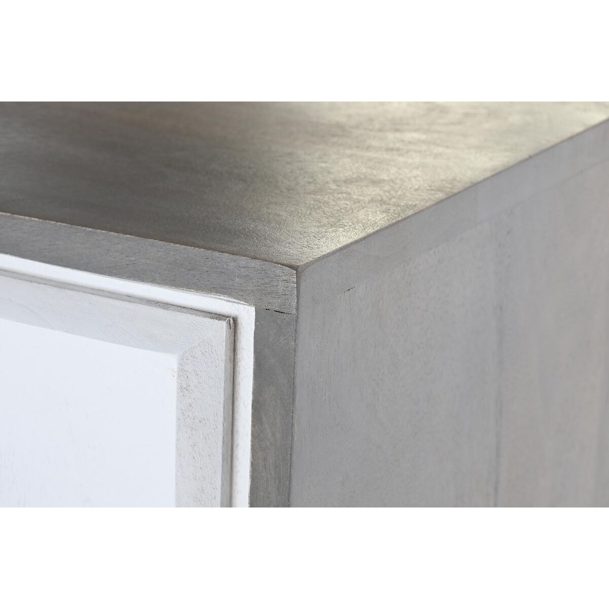 Skänk DKD Home Decor Vit Grå Gyllene Mässing Mangoträ 93 x 41 x 114 cm - 12