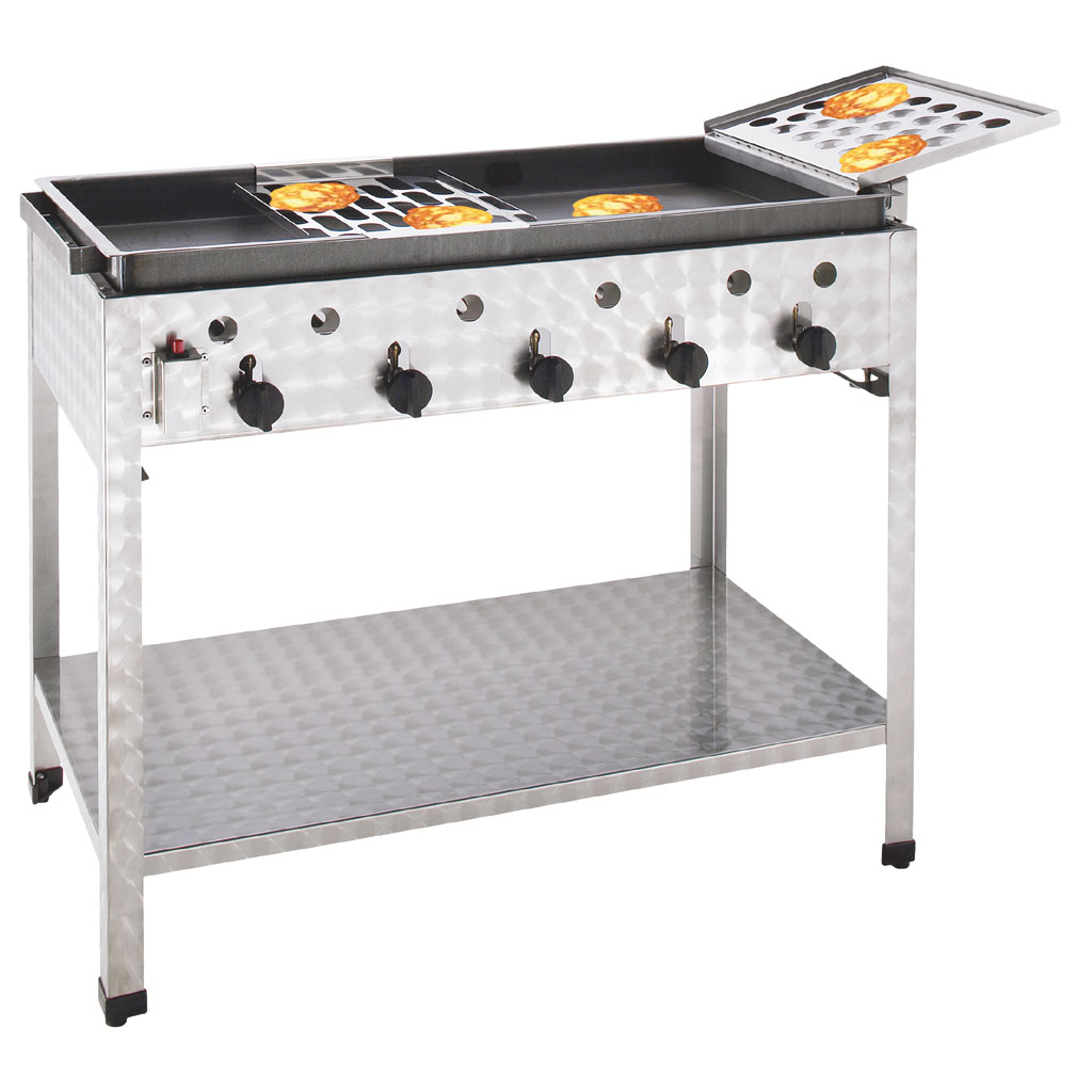 Potatis pannkaka Gas Stående Grill - 5 brännare