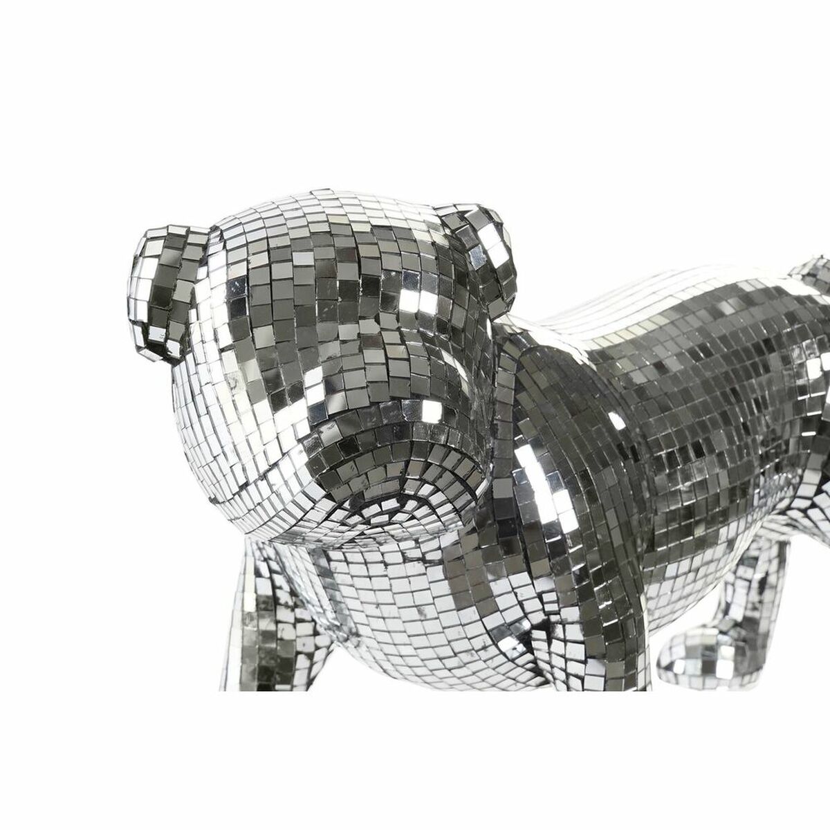 Prydnadsfigur DKD Home Decor Engelska Silvrig Bulldogg Harts Modern (45,5 x 21,5 x 25 cm) - 6