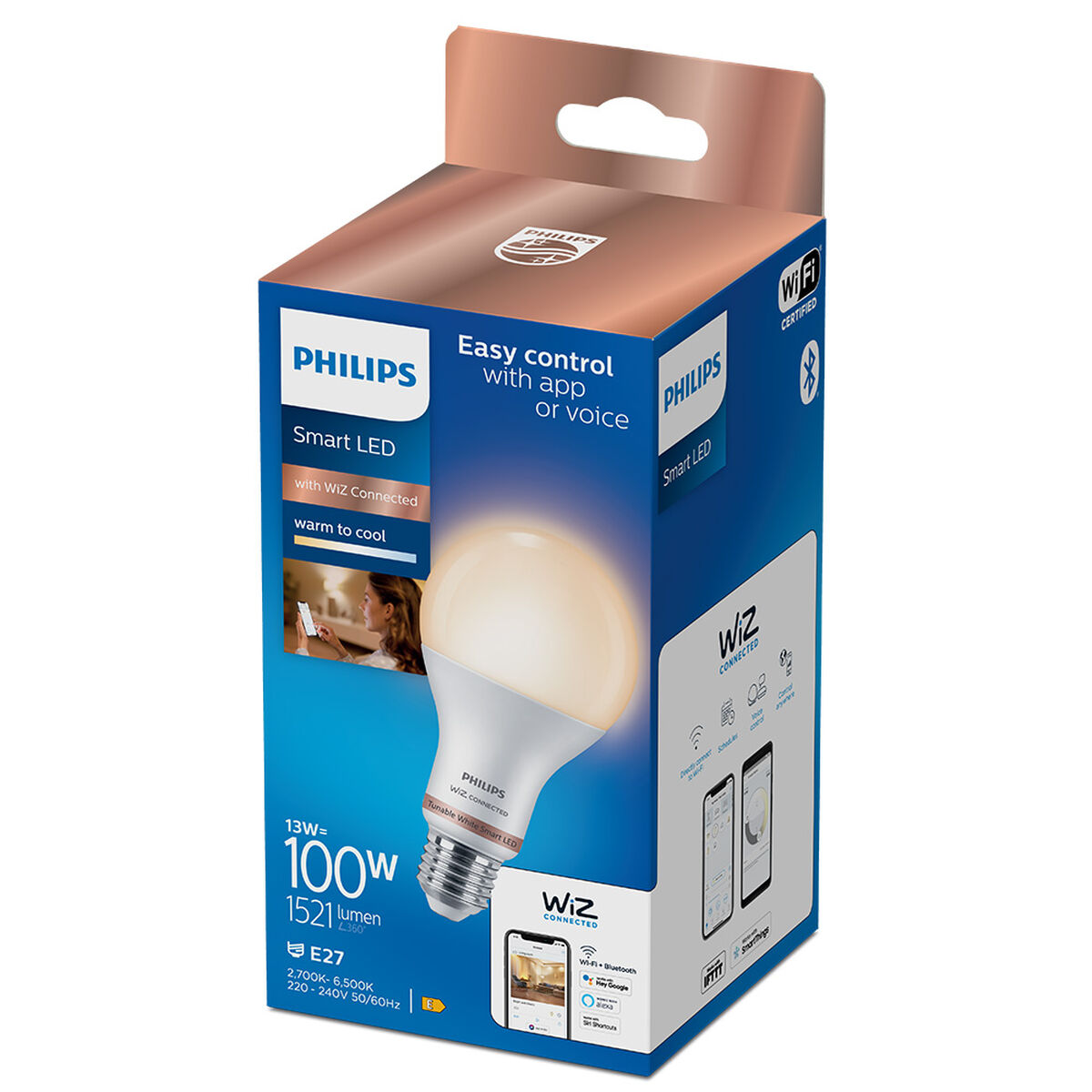 LED-lampa Philips Wiz A67 smart Vit E 13 W E27 1521 Lm (2700 K) (2700-6500 K) - 7