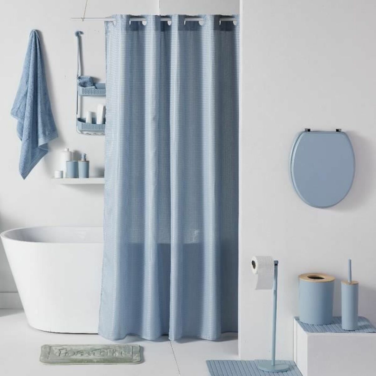 Duschdraperi TODAY Blå Polyester 180 x 200 cm (12 antal) - 3