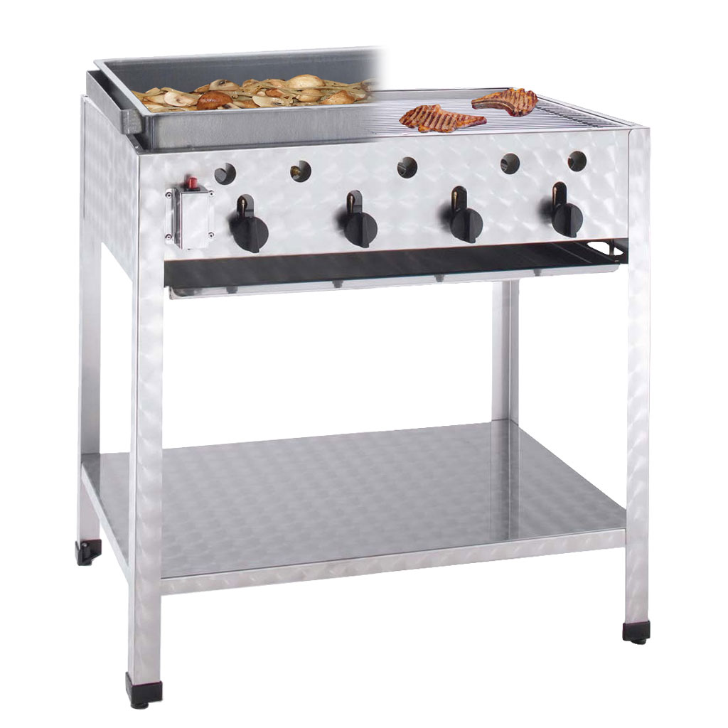 Gas Combi Stående Grill - 4 brännare