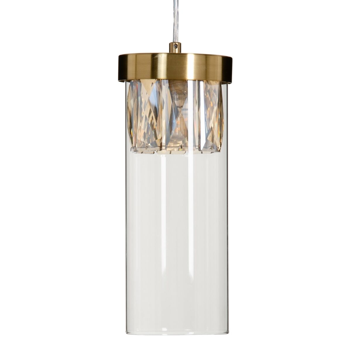 Taklampa Hierro/Cristal Glas Gyllene Metall 220 V 240 V 11 x 11 x 45 cm - 7