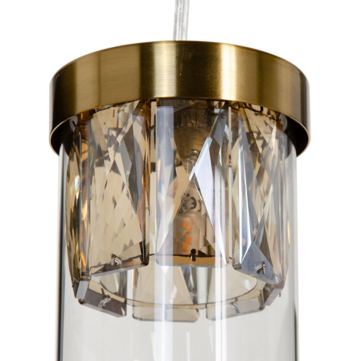 Taklampa Hierro/Cristal Glas Gyllene Metall 220 V 240 V 11 x 11 x 45 cm - 5